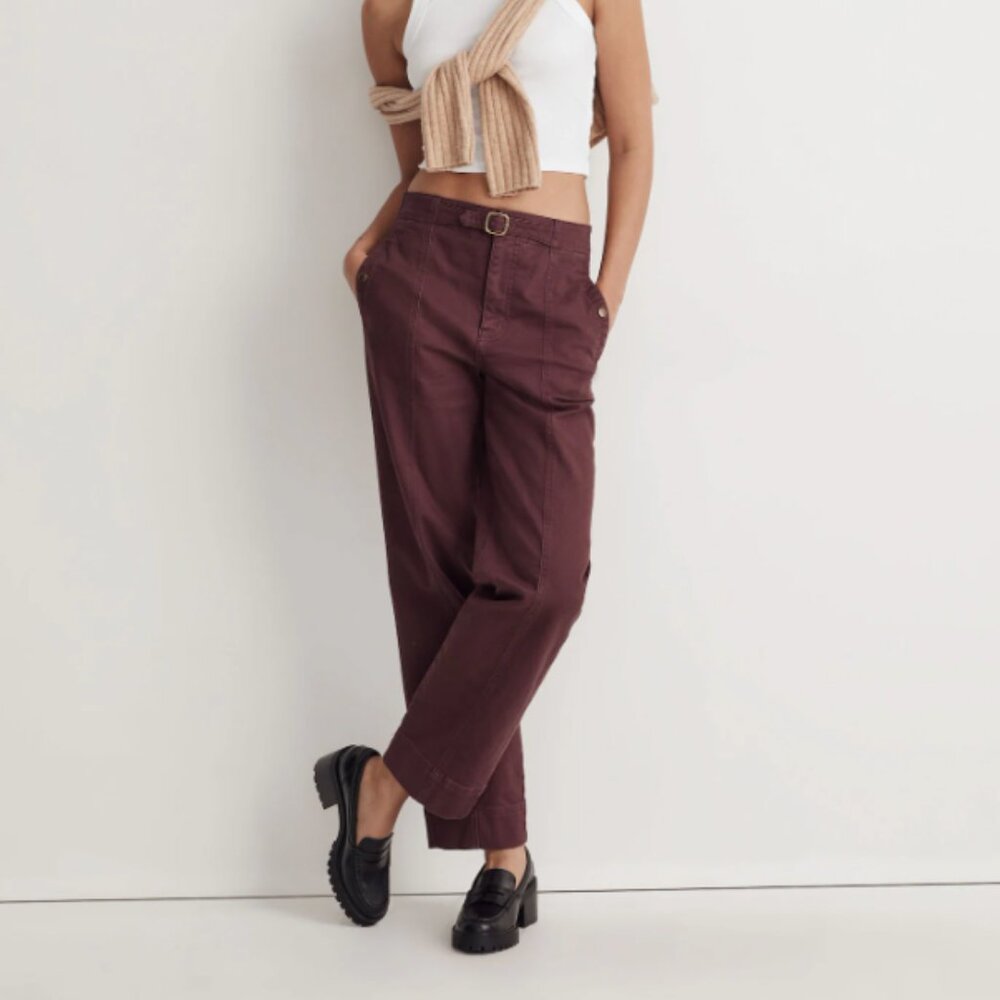 Madewell Straight-Leg Utility Pant in Muted Plum